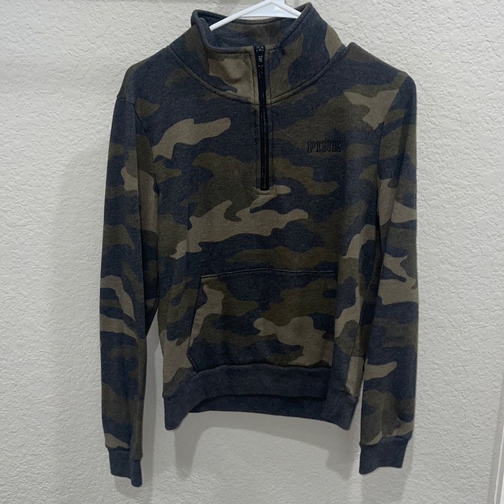PINK camo pullover